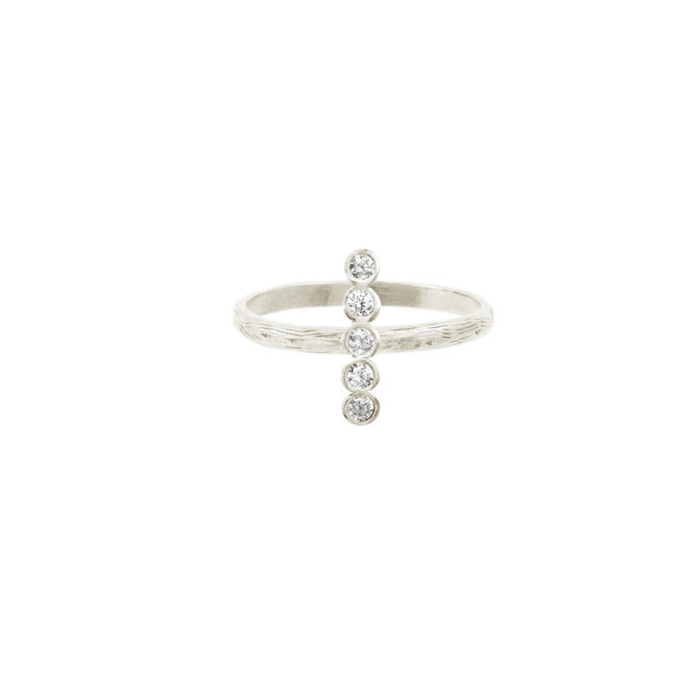 Long Seed Pod Solitaire Ring