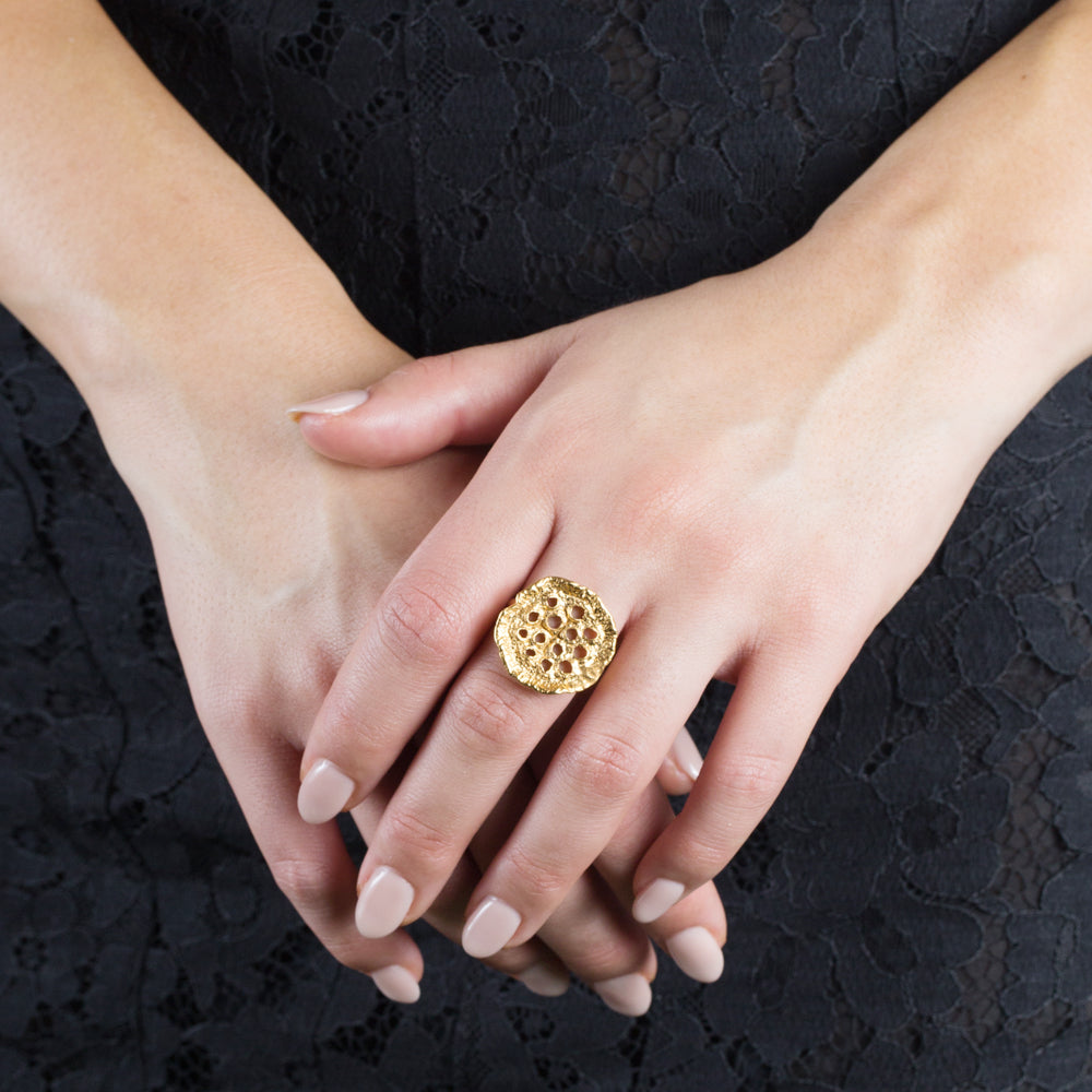 Large Lotus Ring