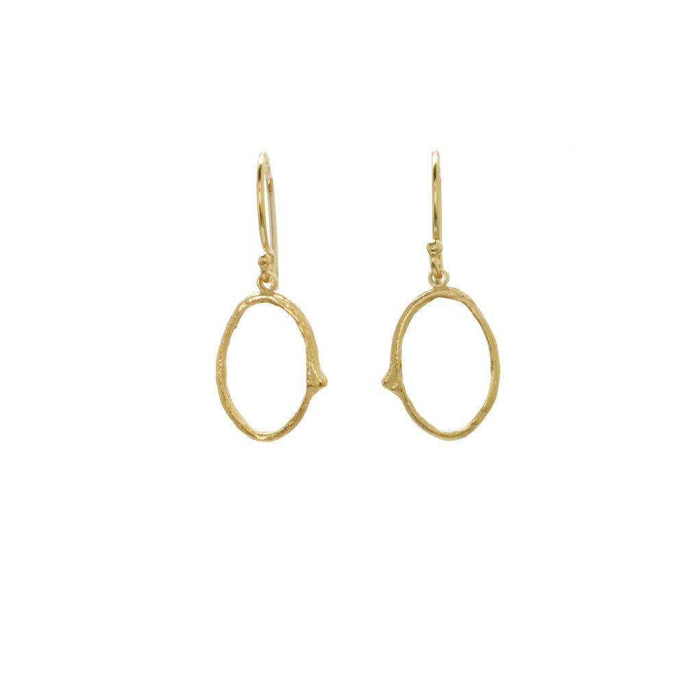 Mini Oval Branch Earrings